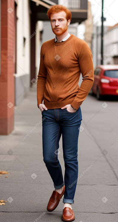 Portuguese adult male with  ginger hair