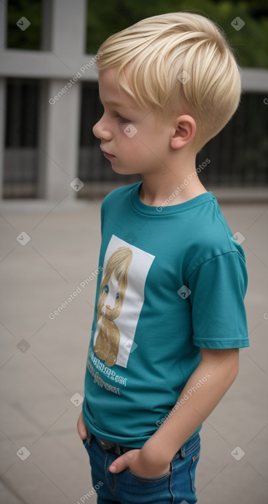 Hungarian child boy with  blonde hair