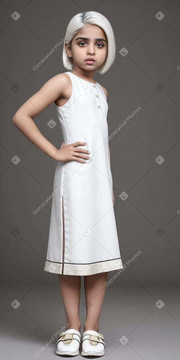 Pakistani child girl with  white hair