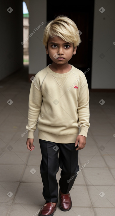 Bangladeshi child boy with  blonde hair