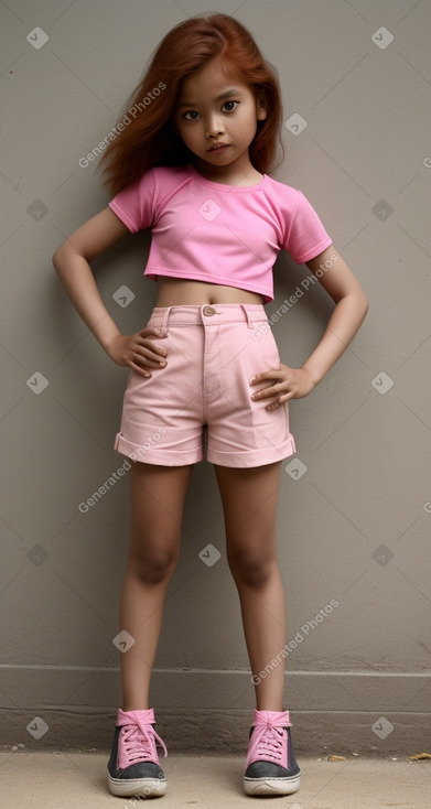 Nepalese child girl with  ginger hair