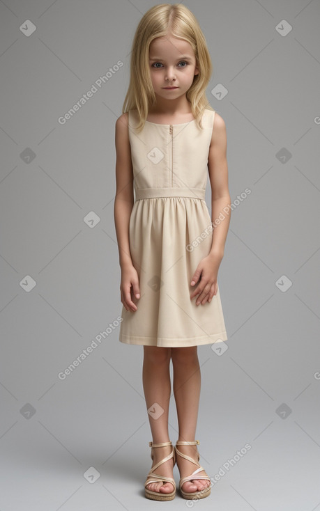 French child female with  blonde hair