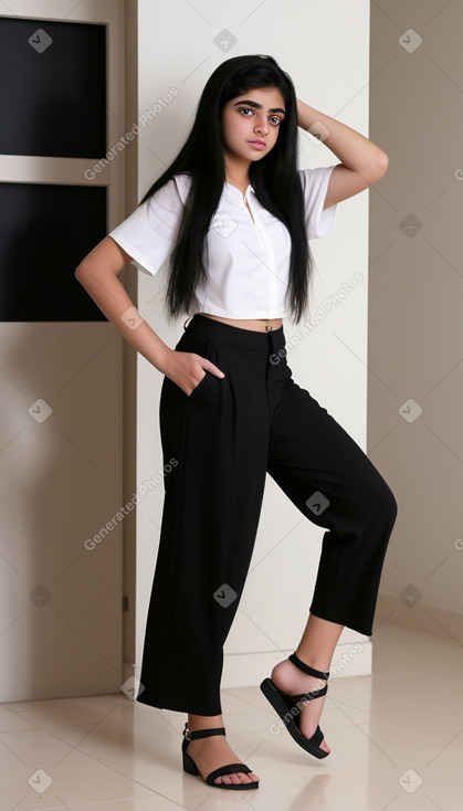 Bahraini teenager girl with  black hair