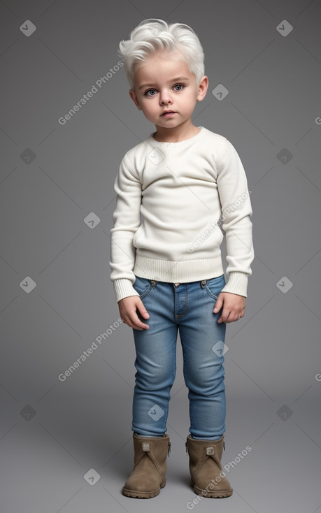 Italian infant boy with  white hair