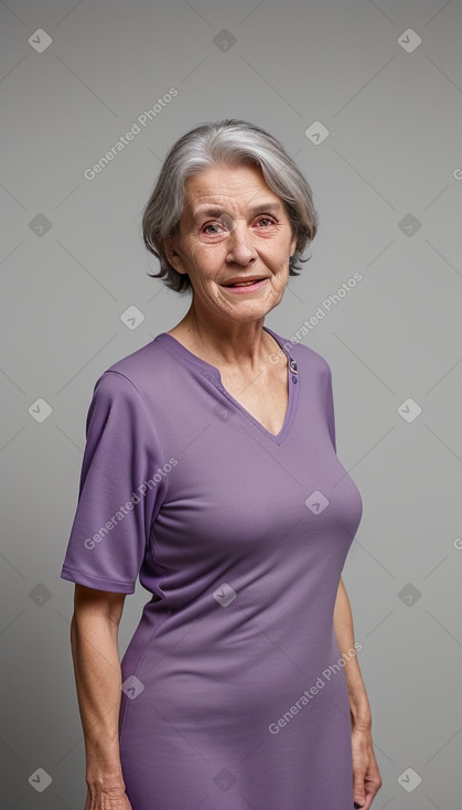 New zealand elderly female with  gray hair