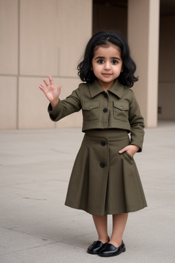 Saudi arabian infant girl with  black hair