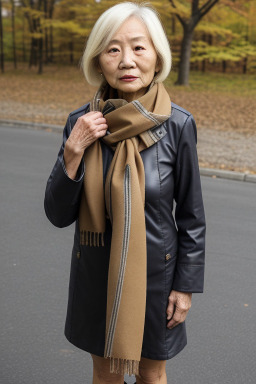 Korean elderly female with  blonde hair