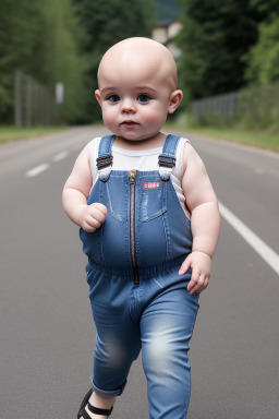 Swiss infant boy with  blonde hair