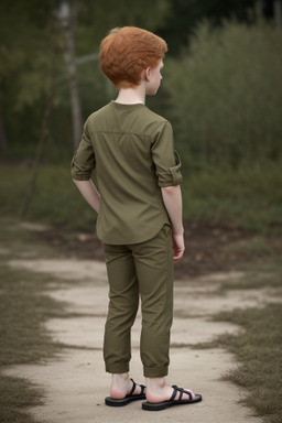 Russian child boy with  ginger hair