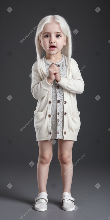 Azerbaijani infant girl with  white hair