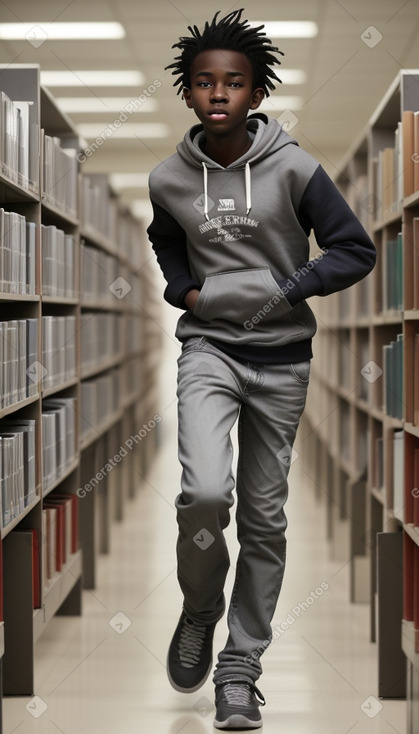 Kenyan teenager boy with  gray hair