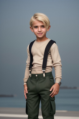 Emirati child boy with  blonde hair