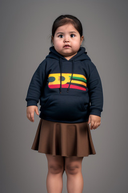 Bolivian infant girl with  brown hair