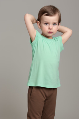 Slovenian infant boy with  brown hair