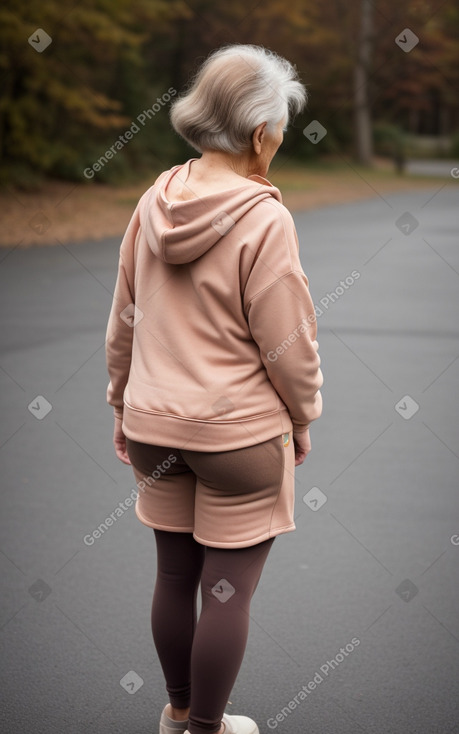 Elderly female with  brown hair