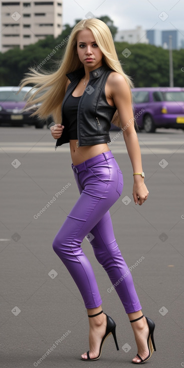 Venezuelan adult female with  blonde hair