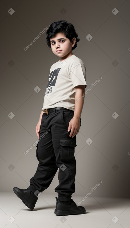 Iraqi child boy with  black hair