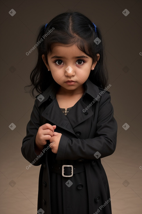 Omani infant girl with  black hair