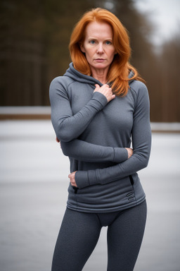 Swedish middle-aged female with  ginger hair