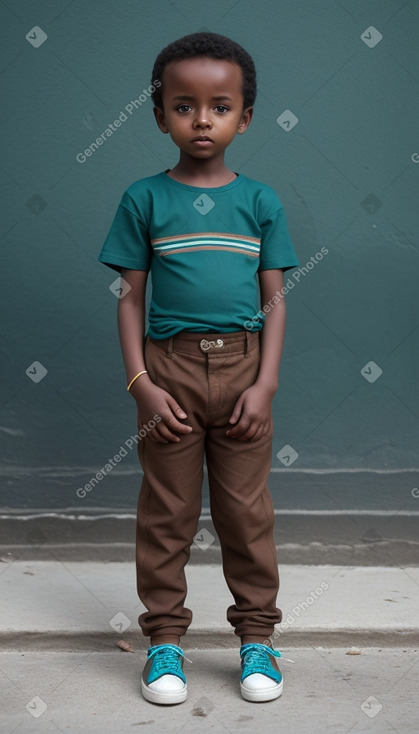 Ethiopian child boy with  brown hair