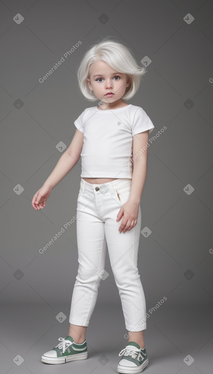 South african infant girl with  white hair