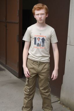 French teenager boy with  ginger hair