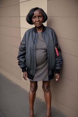 Kenyan elderly female with  black hair