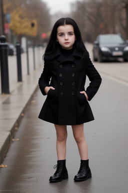 Albanian child girl with  black hair