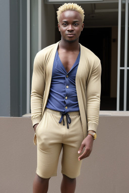 Ghanaian adult male with  blonde hair