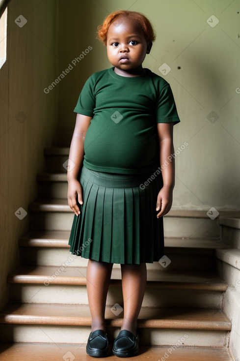 Ugandan infant girl with  ginger hair