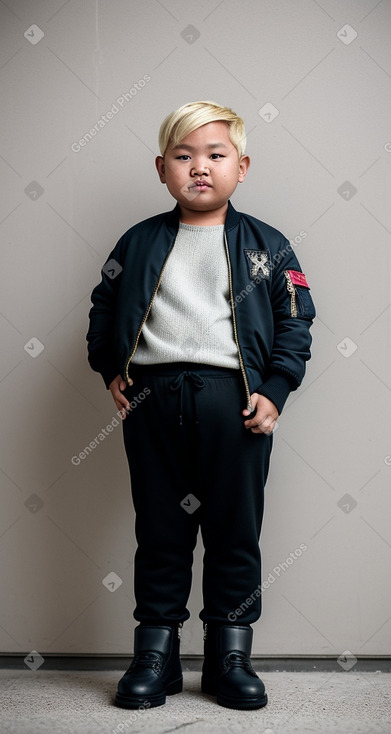 Malaysian child boy with  blonde hair