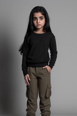 Bahraini child female with  black hair