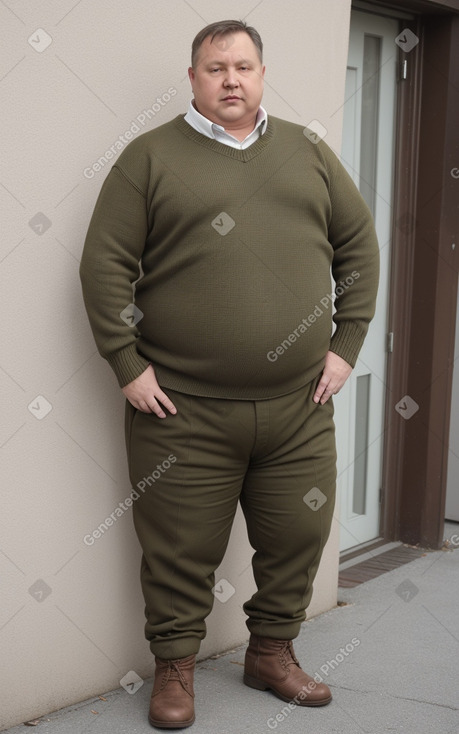 Latvian middle-aged male with  brown hair