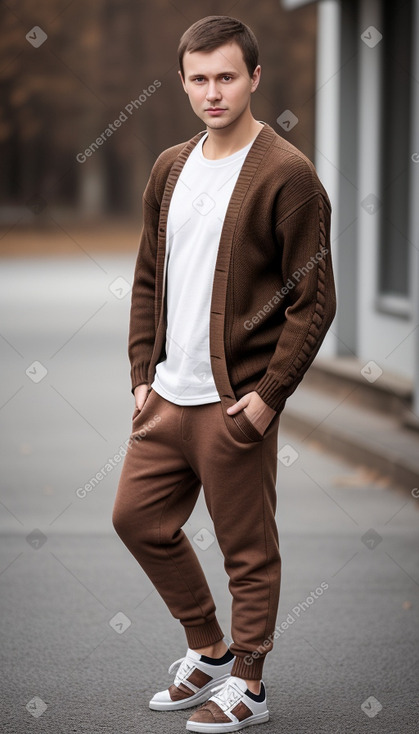 Belarusian adult male with  brown hair