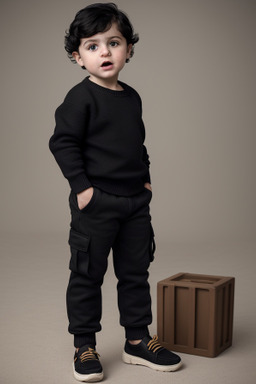 Macedonian infant boy with  black hair