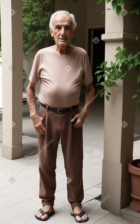 Italian elderly male with  brown hair