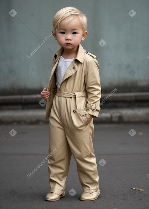 Vietnamese infant boy with  blonde hair