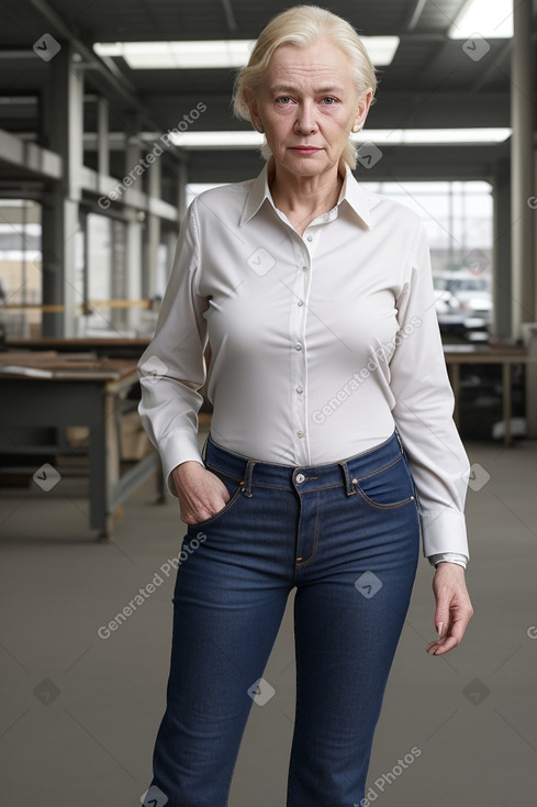 Elderly female with  blonde hair