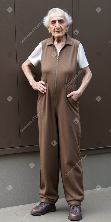 Armenian elderly non-binary with  brown hair