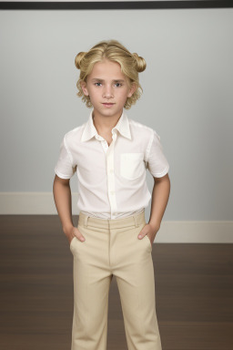 Uruguayan child boy with  blonde hair