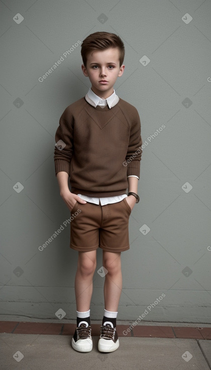 Polish child boy with  brown hair