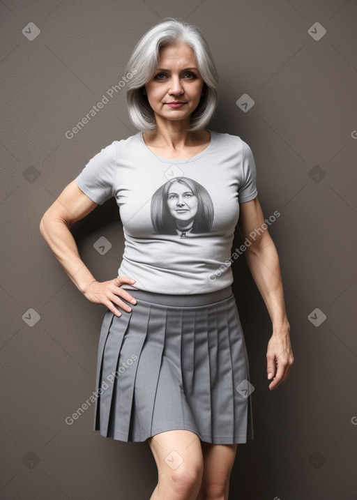 Ukrainian 45 years female with  gray hair