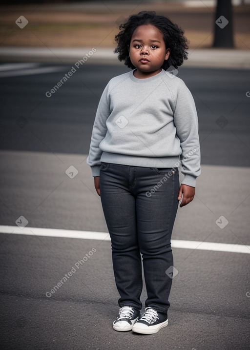 Child female with  gray hair