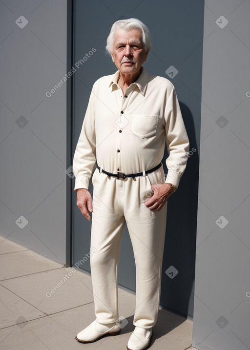 Elderly male with  white hair