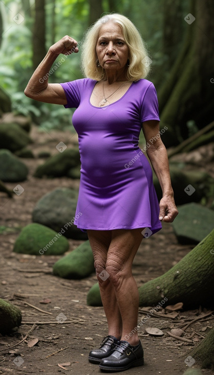 Nicaraguan elderly female with  blonde hair