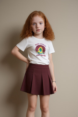 Brazilian child female with  ginger hair