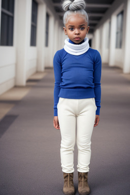 African infant girl with  white hair