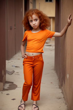 Libyan child girl with  ginger hair