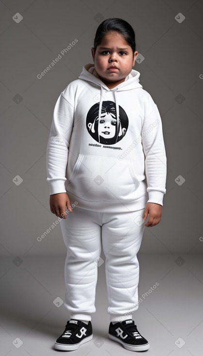 Honduran child girl with  white hair