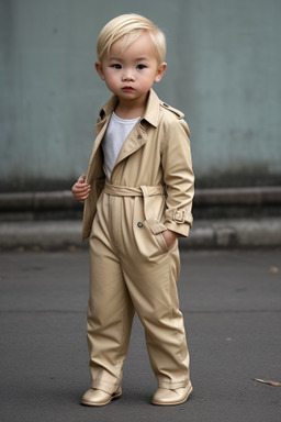 Vietnamese infant boy with  blonde hair